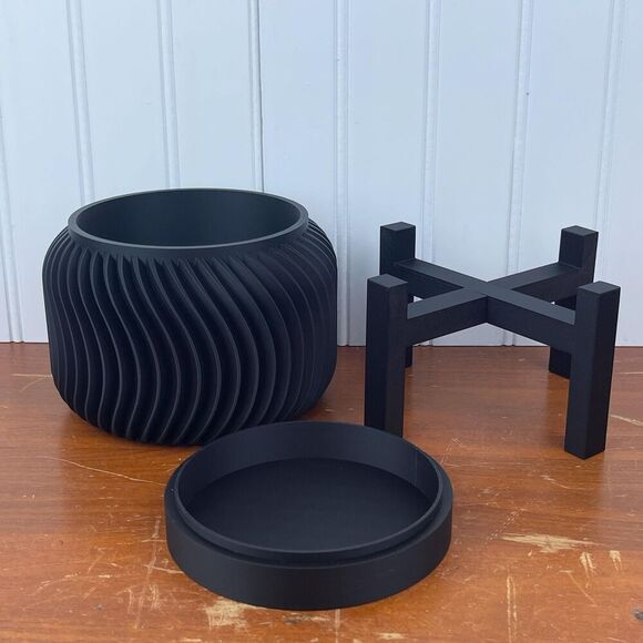 Vilex Indoor Planter Pot, Planter w/ Drainage Hole and Drip Tray - Picture 7 of 9